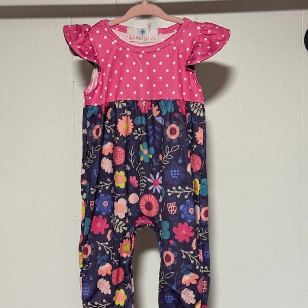 Wellie Kate Floral Romper 12-18M